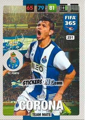 Sticker Jesús Corona - FIFA 365: 2016-2017. Adrenalyn XL n. 251 - Panini