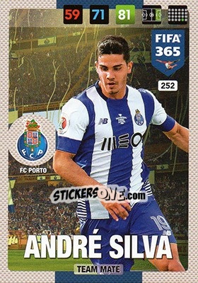 Sticker André Silva - FIFA 365: 2016-2017. Adrenalyn XL n. 252 - Panini