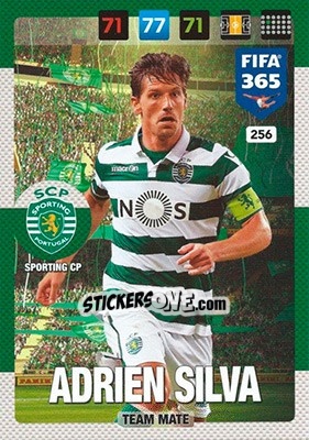 Sticker Adrien Silva - FIFA 365: 2016-2017. Adrenalyn XL n. 256 - Panini