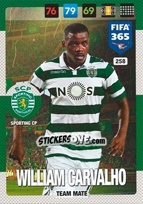 Sticker William Carvalho - FIFA 365: 2016-2017. Adrenalyn XL n. 258 - Panini