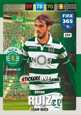 Sticker Bryan Ruiz - FIFA 365: 2016-2017. Adrenalyn XL n. 259 - Panini