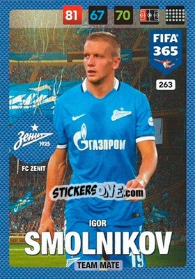 Figurina Igor Smolnikov - FIFA 365: 2016-2017. Adrenalyn XL - Panini