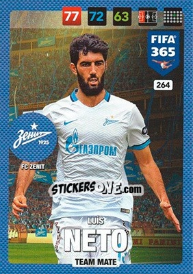 Sticker Luis Neto - FIFA 365: 2016-2017. Adrenalyn XL n. 264 - Panini