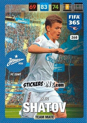 Sticker Oleg Shatov - FIFA 365: 2016-2017. Adrenalyn XL n. 268 - Panini