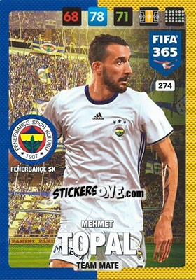 Sticker Mehmet Topal - FIFA 365: 2016-2017. Adrenalyn XL - Panini