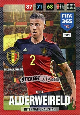 Sticker Toby Alderweireld - FIFA 365: 2016-2017. Adrenalyn XL - Panini