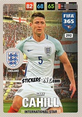 Sticker Gary Cahill - FIFA 365: 2016-2017. Adrenalyn XL n. 292 - Panini