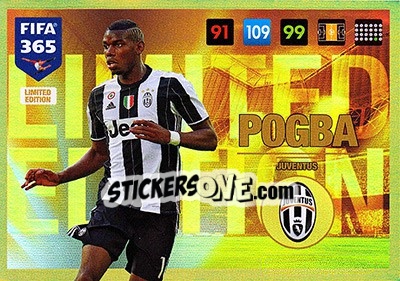 Cromo Paul Pogba - FIFA 365: 2016-2017. Adrenalyn XL - Panini