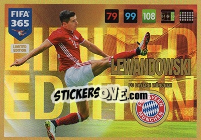Sticker Robert Lewandowski - FIFA 365: 2016-2017. Adrenalyn XL - Panini