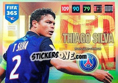 Sticker Thiago Silva - FIFA 365: 2016-2017. Adrenalyn XL n. LE-TS - Panini