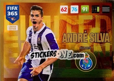 Sticker André Silva - FIFA 365: 2016-2017. Adrenalyn XL n. LEU-ASI - Panini