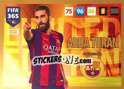 Sticker Arda Turan - FIFA 365: 2016-2017. Adrenalyn XL n. LEU-AT - Panini