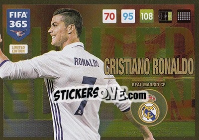 Sticker Cristiano Ronaldo - FIFA 365: 2016-2017. Adrenalyn XL n. LEU-CR - Panini