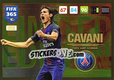 Sticker Edinson Cavani - FIFA 365: 2016-2017. Adrenalyn XL n. LEU-EC - Panini