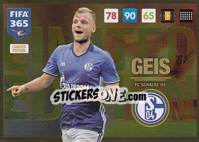 Sticker Johannes Geis - FIFA 365: 2016-2017. Adrenalyn XL - Panini