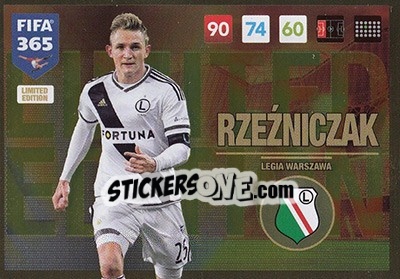 Sticker Jakub Rzeźniczak - FIFA 365: 2016-2017. Adrenalyn XL - Panini