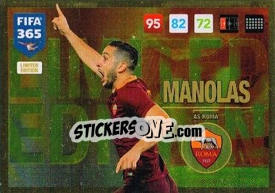 Sticker Kostas Manolas - FIFA 365: 2016-2017. Adrenalyn XL - Panini