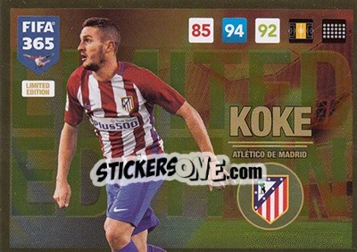 Sticker Koke - FIFA 365: 2016-2017. Adrenalyn XL n. LEU-KO - Panini