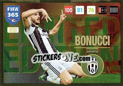 Sticker Leonardo Bonucci - FIFA 365: 2016-2017. Adrenalyn XL n. LEU-LB - Panini