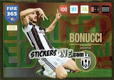 Figurina Leonardo Bonucci - FIFA 365: 2016-2017. Adrenalyn XL - Panini