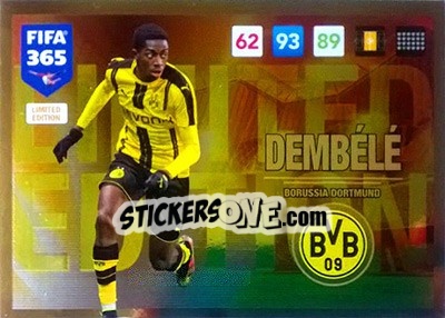 Sticker Ousmane Dembélé - FIFA 365: 2016-2017. Adrenalyn XL n. LEU-OD - Panini