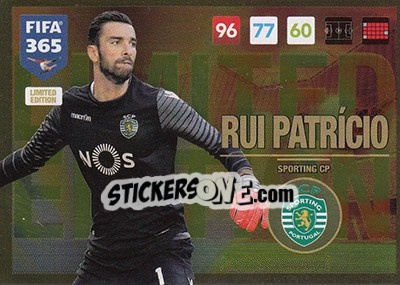 Sticker Rui Patrício - FIFA 365: 2016-2017. Adrenalyn XL n. LEU-RP - Panini