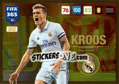 Sticker Toni Kroos - FIFA 365: 2016-2017. Adrenalyn XL n. LEU-TK - Panini
