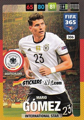 Figurina Mario Gomez - FIFA 365: 2016-2017. Adrenalyn XL - Panini