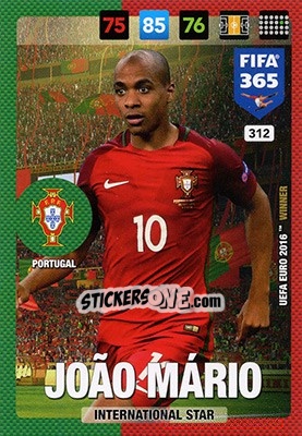 Sticker João Mário - FIFA 365: 2016-2017. Adrenalyn XL n. 312 - Panini