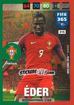 Sticker Éder - FIFA 365: 2016-2017. Adrenalyn XL n. 315 - Panini
