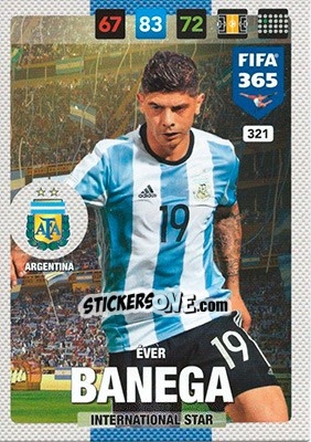 Sticker Éver Banega - FIFA 365: 2016-2017. Adrenalyn XL - Panini