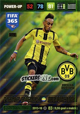 Sticker Pierre-Emerick Aubameyang - FIFA 365: 2016-2017. Adrenalyn XL n. 375 - Panini