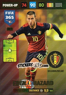 Sticker Eden Hazard - FIFA 365: 2016-2017. Adrenalyn XL n. 387 - Panini