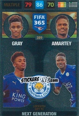 Sticker Gray / Amartey - FIFA 365: 2016-2017. Adrenalyn XL - Panini