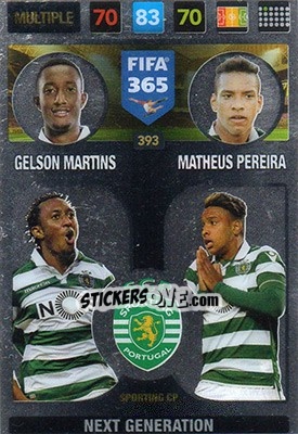 Cromo Gelson Martins / Matheus Pereira - FIFA 365: 2016-2017. Adrenalyn XL - Panini