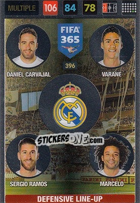 Sticker Daniel Carvajal / Varane / Sergio Ramos / Marcelo - FIFA 365: 2016-2017. Adrenalyn XL n. 396 - Panini