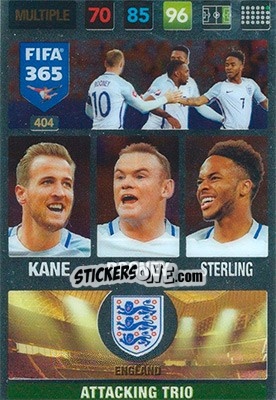 Sticker Harry Kane / Rooney / Sterling - FIFA 365: 2016-2017. Adrenalyn XL n. 404 - Panini
