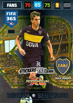 Sticker Rodrigo Bentancur - FIFA 365: 2016-2017. Adrenalyn XL n. 406 - Panini