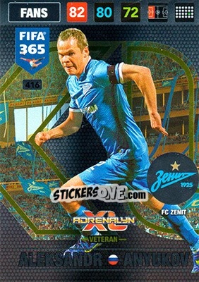 Sticker Aleksandr Anyukov - FIFA 365: 2016-2017. Adrenalyn XL - Panini