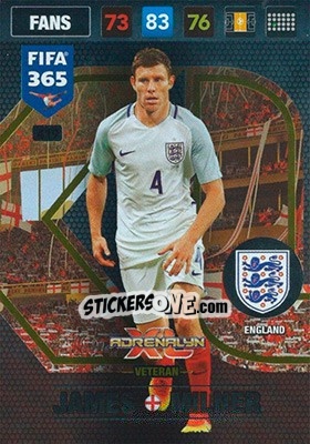 Sticker James Milner - FIFA 365: 2016-2017. Adrenalyn XL n. 419 - Panini