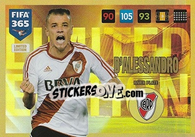 Sticker Andrés D'Alessandro - FIFA 365: 2016-2017. Adrenalyn XL - Panini