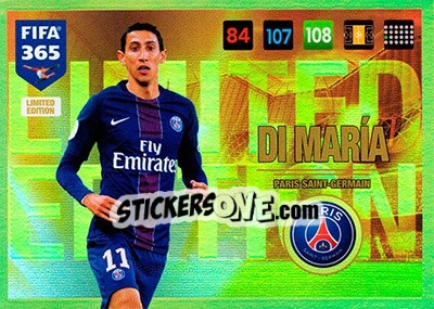 Sticker Ángel Di María - FIFA 365: 2016-2017. Adrenalyn XL n. LE-ADM - Panini