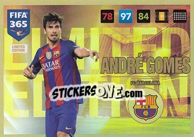 Sticker André Gomes - FIFA 365: 2016-2017. Adrenalyn XL n. LE-AGO - Panini