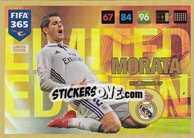 Sticker Álvaro Morata - FIFA 365: 2016-2017. Adrenalyn XL n. LE-AM - Panini