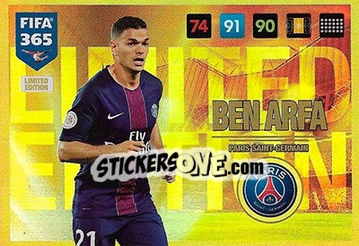 Sticker Hatem Ben Arfa - FIFA 365: 2016-2017. Adrenalyn XL - Panini