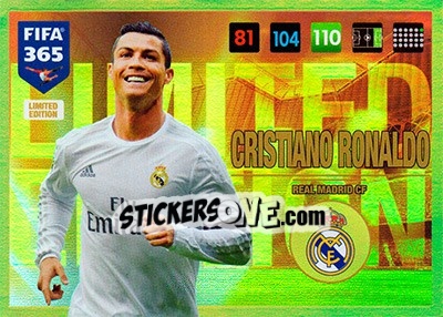 Sticker Cristiano Ronaldo - FIFA 365: 2016-2017. Adrenalyn XL n. LE-CR - Panini