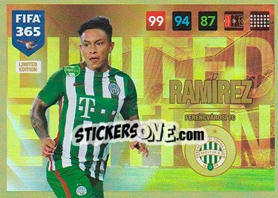 Sticker Cristian Ramírez - FIFA 365: 2016-2017. Adrenalyn XL - Panini