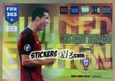 Sticker Cristiano Ronaldo - FIFA 365: 2016-2017. Adrenalyn XL n. LE-CRP - Panini