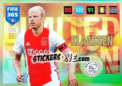 Sticker Davy Klaassen - FIFA 365: 2016-2017. Adrenalyn XL n. LE-DK - Panini