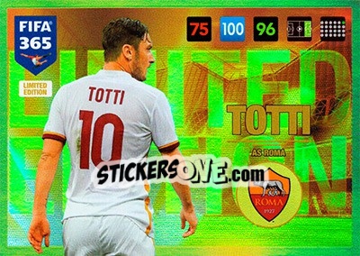 Sticker Francesco Totti - FIFA 365: 2016-2017. Adrenalyn XL n. LE-FT - Panini